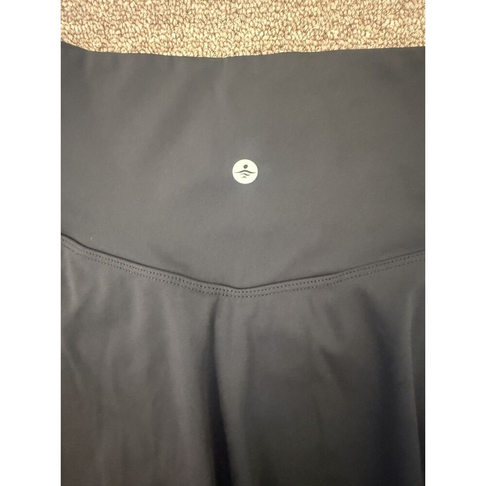 Halara Black Crossover High Waisted 2-in-1 Flared Tennis Skort Skirt Size Small - Picture 6 of 6
